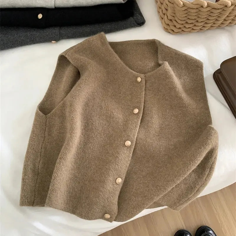 ELLEN™ – Elegante Gebreide Mouwloze Trui - Ava Mode